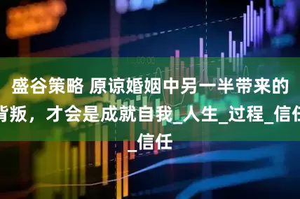 盛谷策略 原谅婚姻中另一半带来的背叛，才会是成就自我_人生_过程_信任